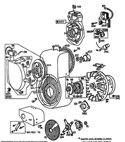Rewind Starter Clutch Assembly Model No. 252415-0248-01 Diagram and Parts List for 8799-1-XR  Briggs and Stratton Generator
